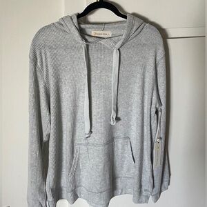Ocean Drive Ribbed Grey Hoodie
